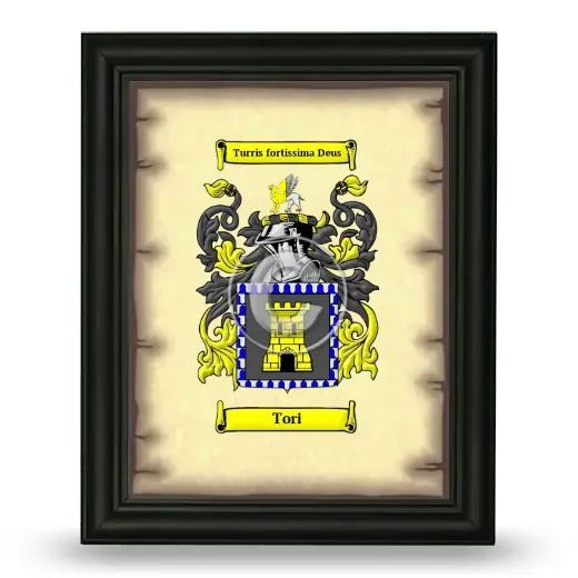 Tori Coat of Arms Framed - Black