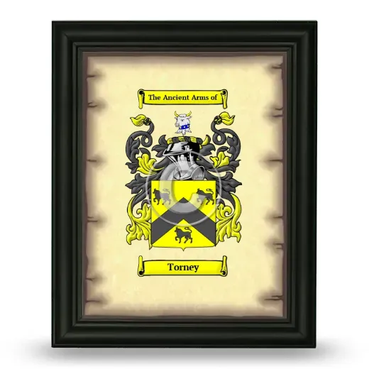 Torney Coat of Arms Framed - Black