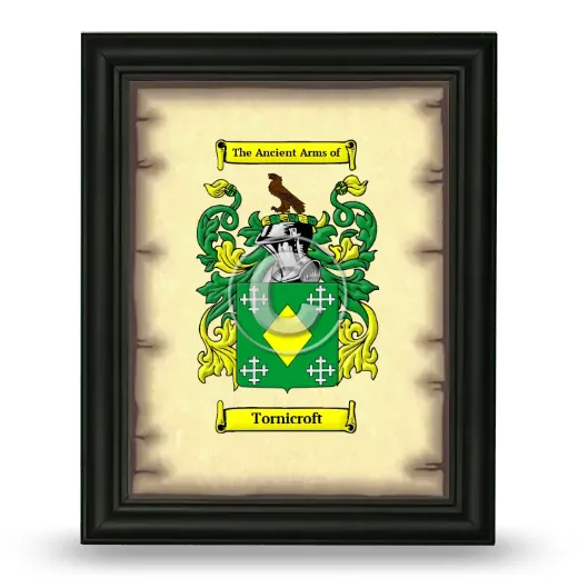 Tornicroft Coat of Arms Framed - Black