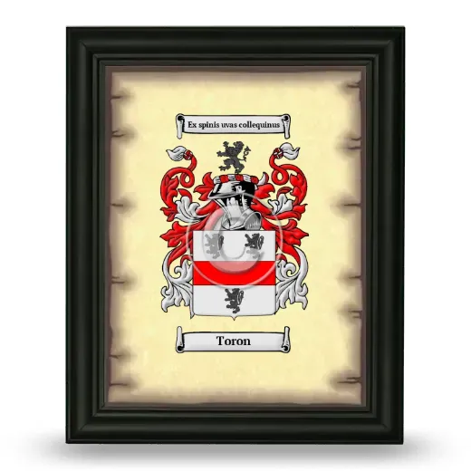 Toron Coat of Arms Framed - Black