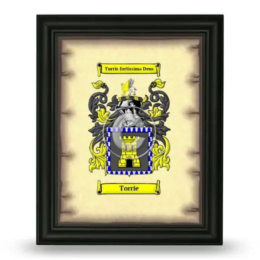 Torrie Coat of Arms Framed - Black
