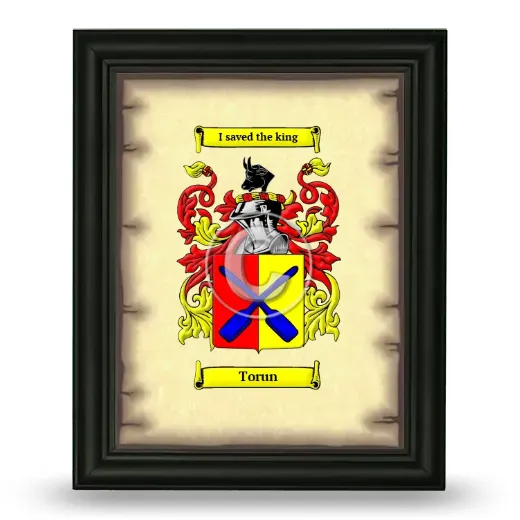 Torun Coat of Arms Framed - Black