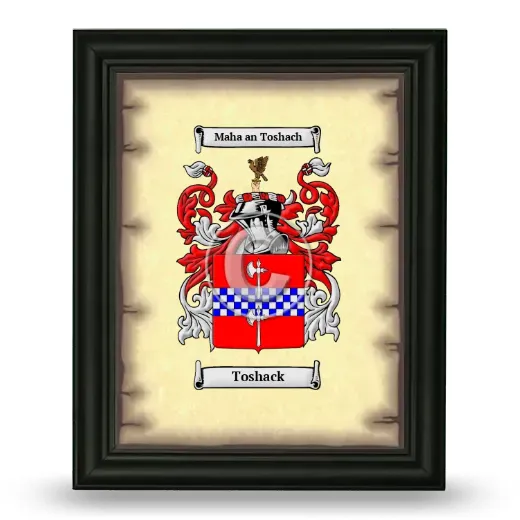 Toshack Coat of Arms Framed - Black
