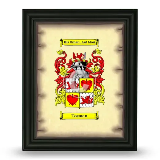 Tosman Coat of Arms Framed - Black