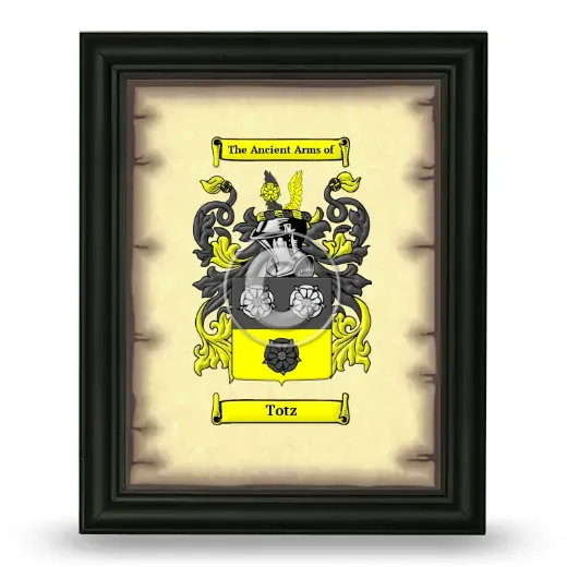 Totz Coat of Arms Framed - Black