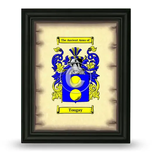 Tougay Coat of Arms Framed - Black