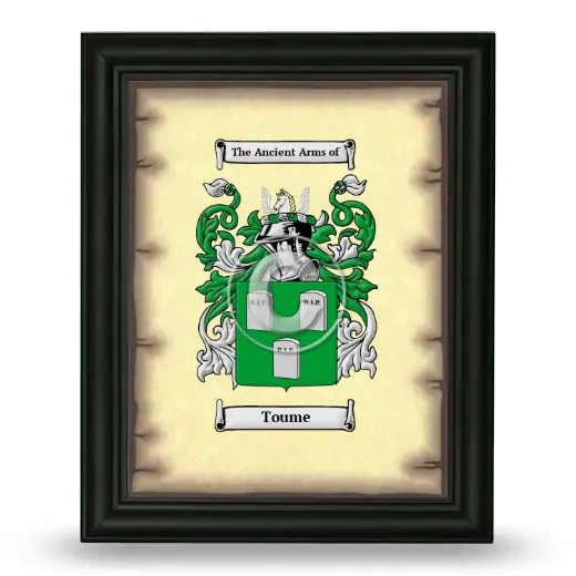 Toume Coat of Arms Framed - Black