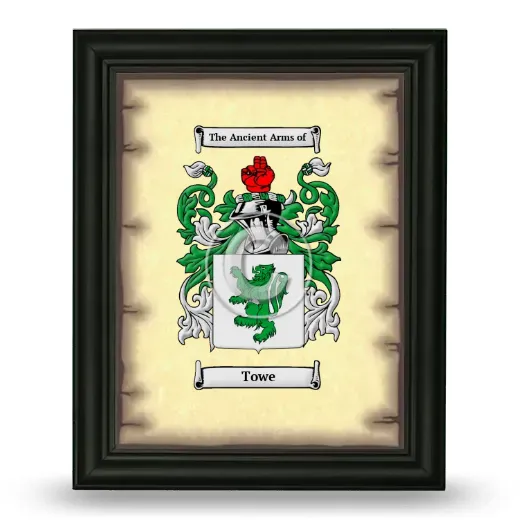 Towe Coat of Arms Framed - Black