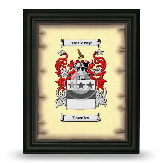 Townley Coat of Arms Framed - Black