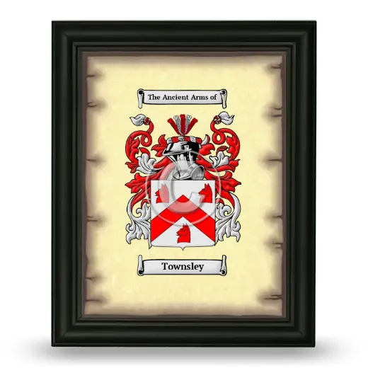 Townsley Coat of Arms Framed - Black