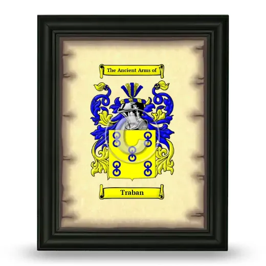 Traban Coat of Arms Framed - Black
