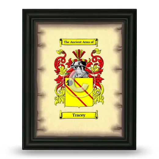 Tracey Coat of Arms Framed - Black