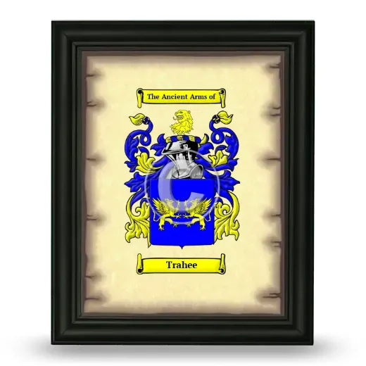 Trahee Coat of Arms Framed - Black