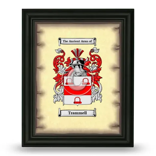 Trammell Coat of Arms Framed - Black