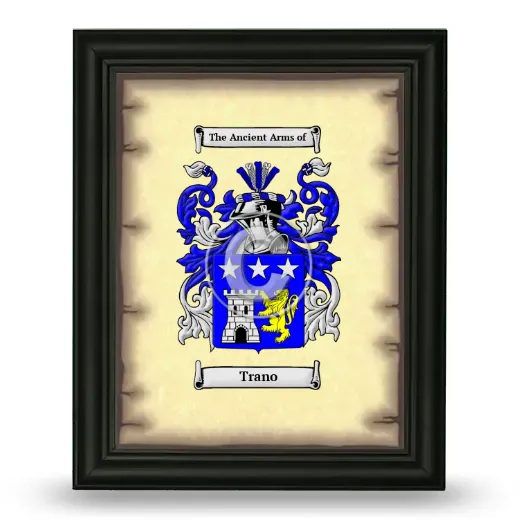 Trano Coat of Arms Framed - Black