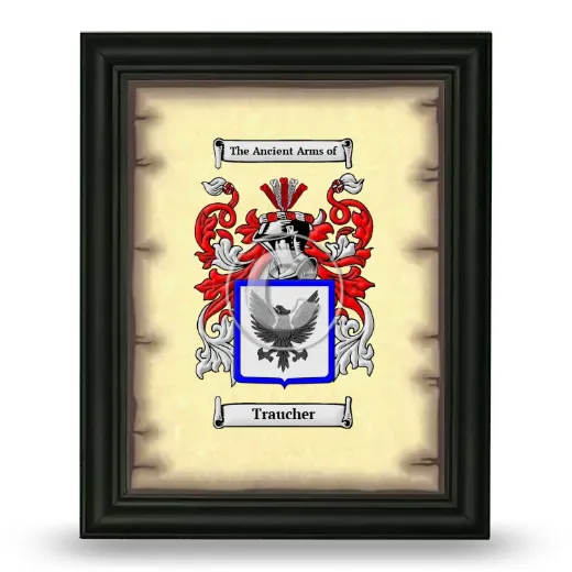 Traucher Coat of Arms Framed - Black
