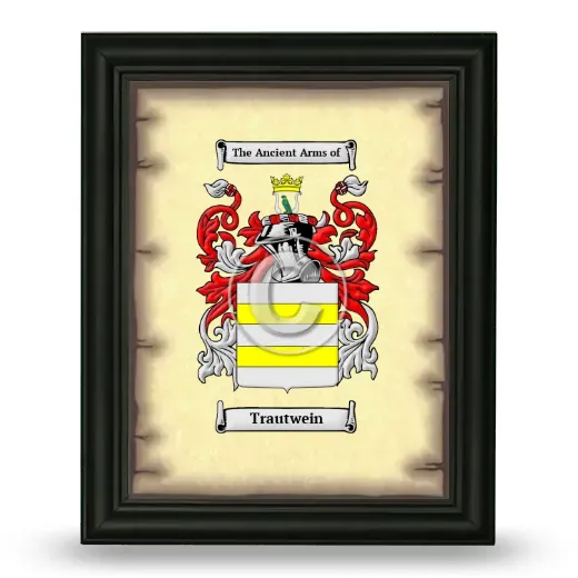 Trautwein Coat of Arms Framed - Black