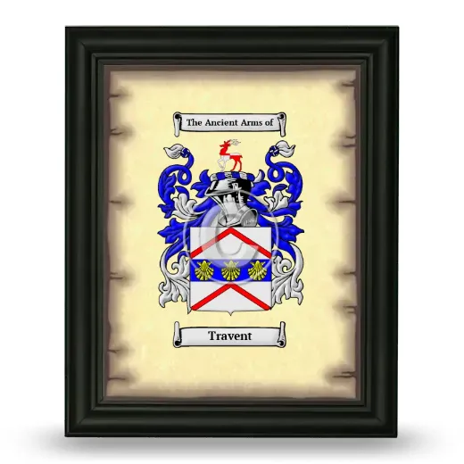 Travent Coat of Arms Framed - Black