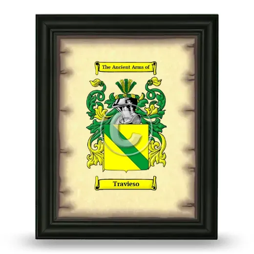Travieso Coat of Arms Framed - Black