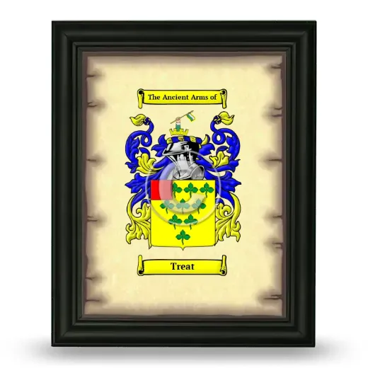 Treat Coat of Arms Framed - Black