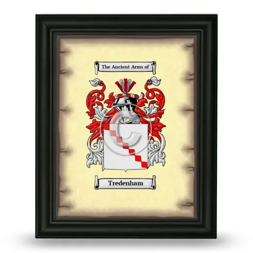Tredenham Coat of Arms Framed - Black