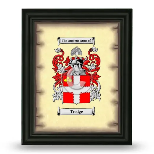 Tredge Coat of Arms Framed - Black