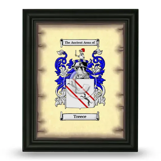Treece Coat of Arms Framed - Black