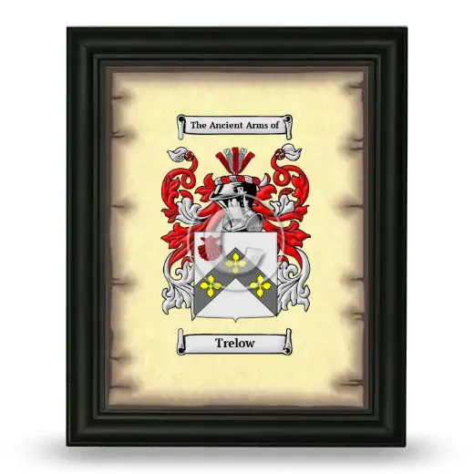 Trelow Coat of Arms Framed - Black