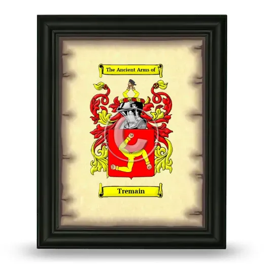 Tremain Coat of Arms Framed - Black