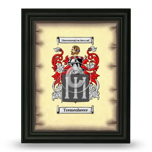 Tremenheere Coat of Arms Framed - Black