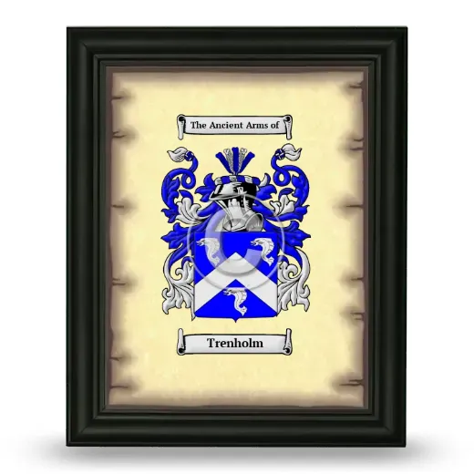 Trenholm Coat of Arms Framed - Black