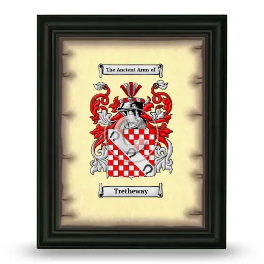 Tretheway Coat of Arms Framed - Black