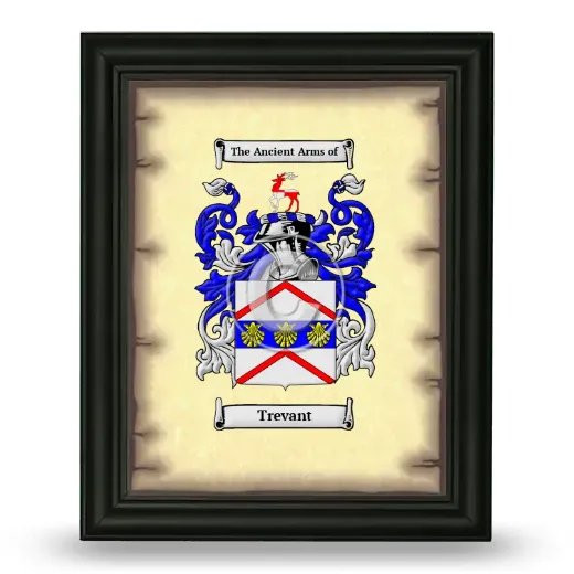 Trevant Coat of Arms Framed - Black