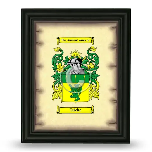 Tricke Coat of Arms Framed - Black