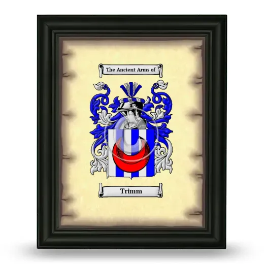 Trimm Coat of Arms Framed - Black