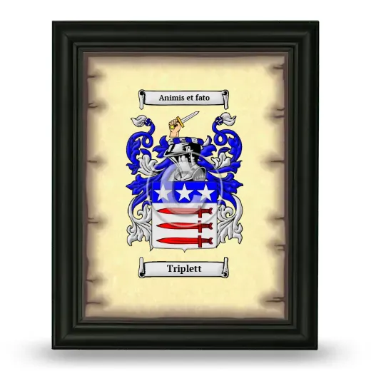 Triplett Coat of Arms Framed - Black