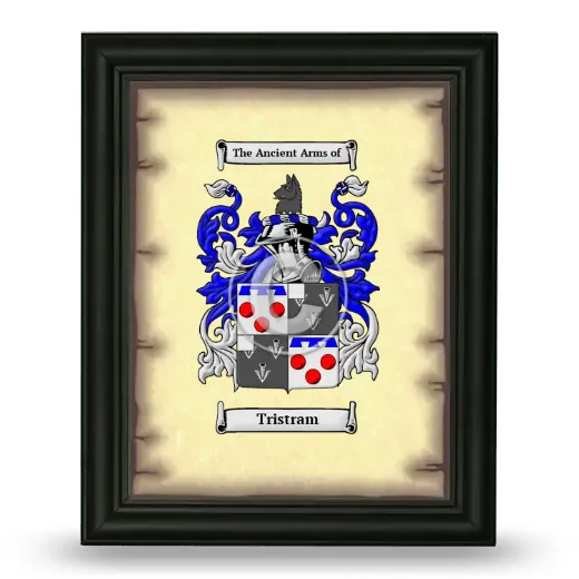 Tristram Coat of Arms Framed - Black