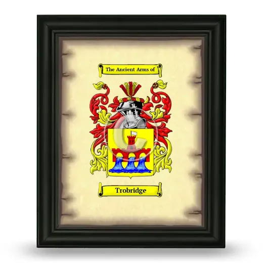 Trobridge Coat of Arms Framed - Black