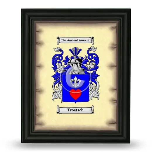 Troetsch Coat of Arms Framed - Black