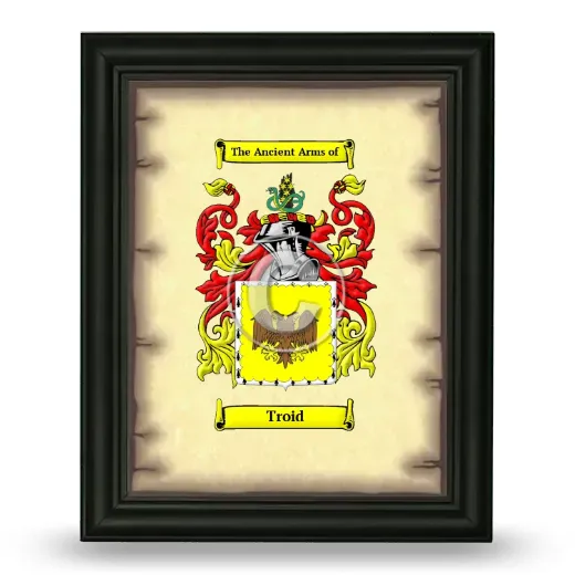 Troid Coat of Arms Framed - Black