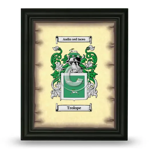 Trolope Coat of Arms Framed - Black