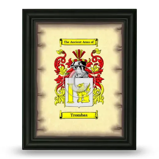 Trombas Coat of Arms Framed - Black
