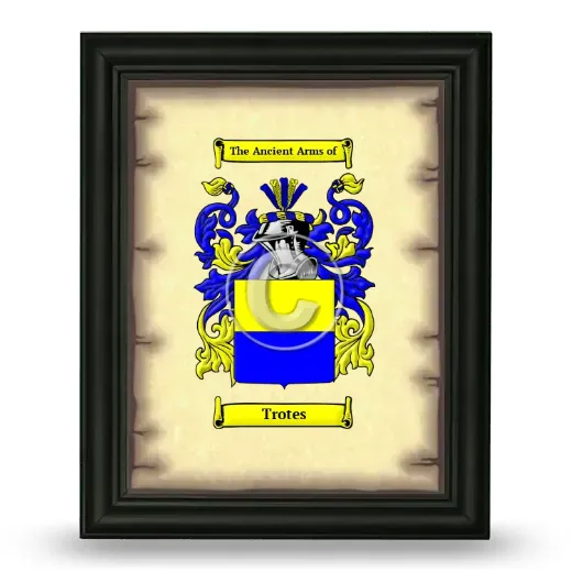 Trotes Coat of Arms Framed - Black