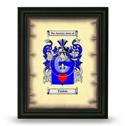 Trotes Coat of Arms Framed - Black