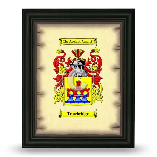 Trowbridge Coat of Arms Framed - Black