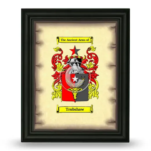 Trubshaw Coat of Arms Framed - Black