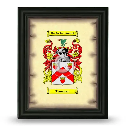 Truemen Coat of Arms Framed - Black