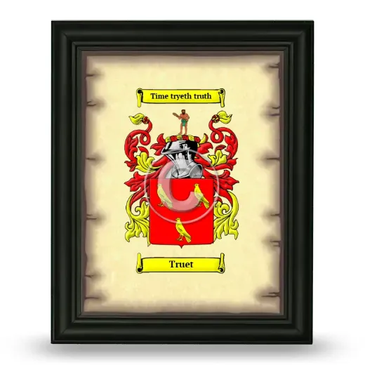 Truet Coat of Arms Framed - Black