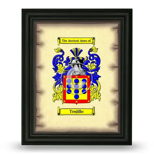Trujillo Coat of Arms Framed - Black