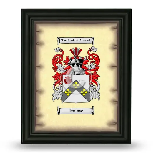 Trulove Coat of Arms Framed - Black